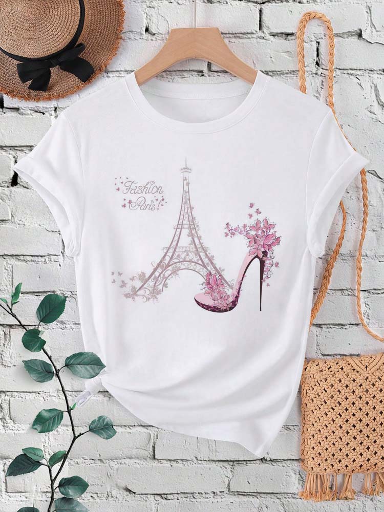 Summer Clothing In Paris - 패션 파리 에펠 탑 인쇄 여성