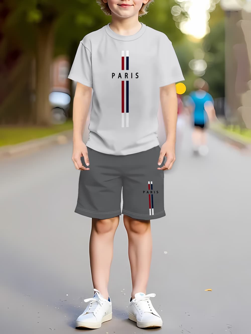 Summer Clothing In Paris - 2026 여름 캐주얼 남아 티셔츠 세트