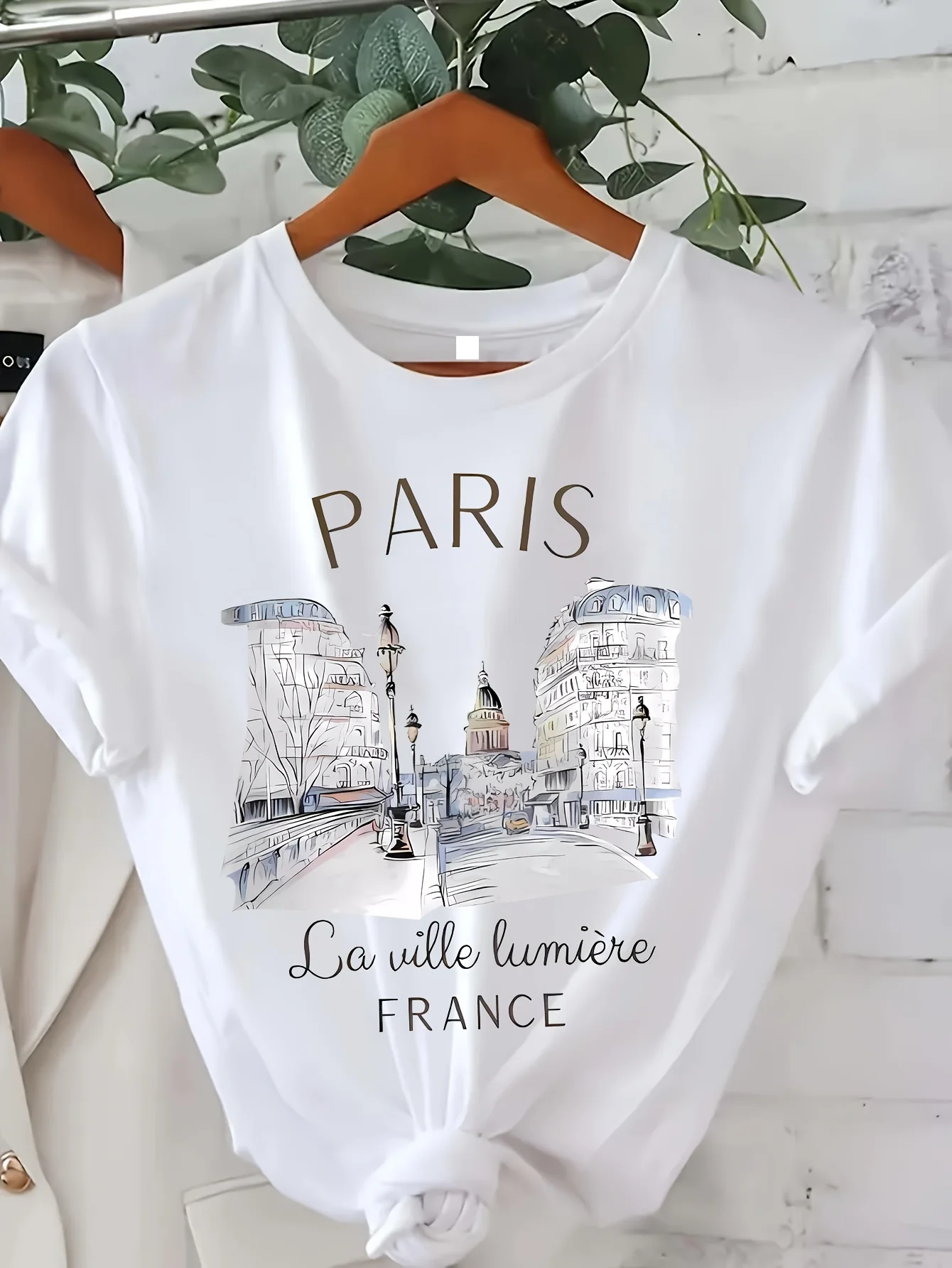 Summer Clothing In Paris - 패션 그래픽 티셔츠 파리 프린트 여성