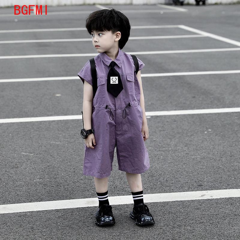 Summer Clothing For Babies - 어린이 여름 반바지 작업복 카프리 소년