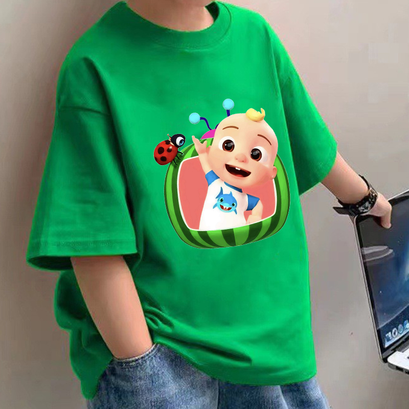 Summer Clothing For Babies - Cocomelons 베이비 티셔츠 애니메이션 코튼 반팔