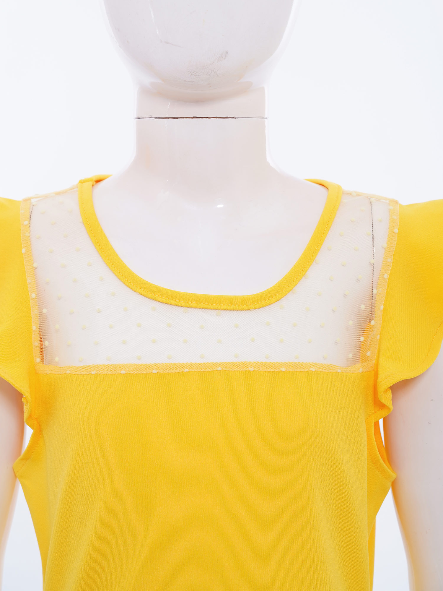 십대 소녀 여름 드레스 러플 소매 도트 시스루 메쉬 A - Summer Clothing For Kids Girls 리뷰 및 가격