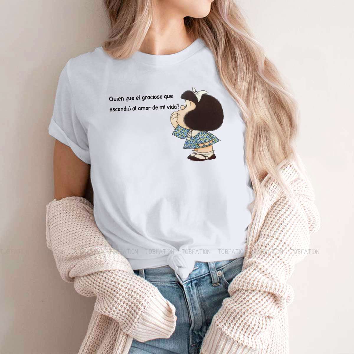 단어 필수 여성복 Mafalda Quino 만화 만화  - Summer Clothing Essentials Women 리뷰 및 가격