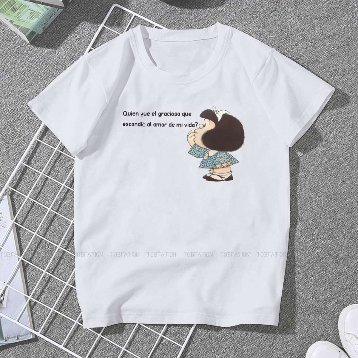 단어 필수 여성복 Mafalda Quino 만화 만화  - Summer Clothing Essentials Women 리뷰 및 가격