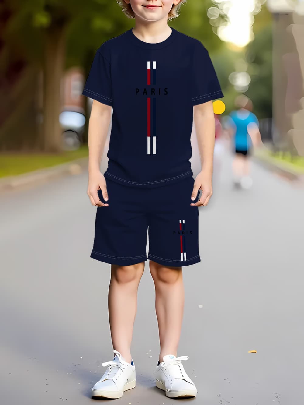 2026 여름 캐주얼 남아 티셔츠 세트 라운드넥 파리  - Summer Clothing In Paris 리뷰 및 가격