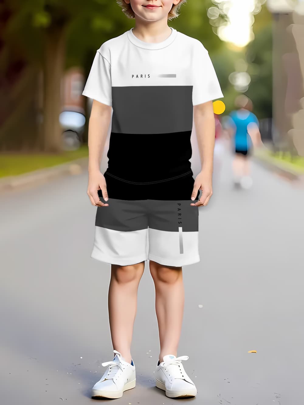 2026 여름 캐주얼 남아 티셔츠 세트 라운드넥 파리  - Summer Clothing In Paris 리뷰 및 가격