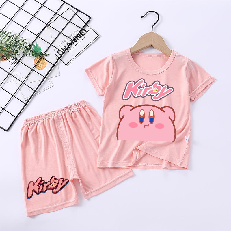 새로운 키르비 소녀 잠옷 카와이 만화 잠옷 세트 어린이 - Summer Clothing For Babies 리뷰 및 가격