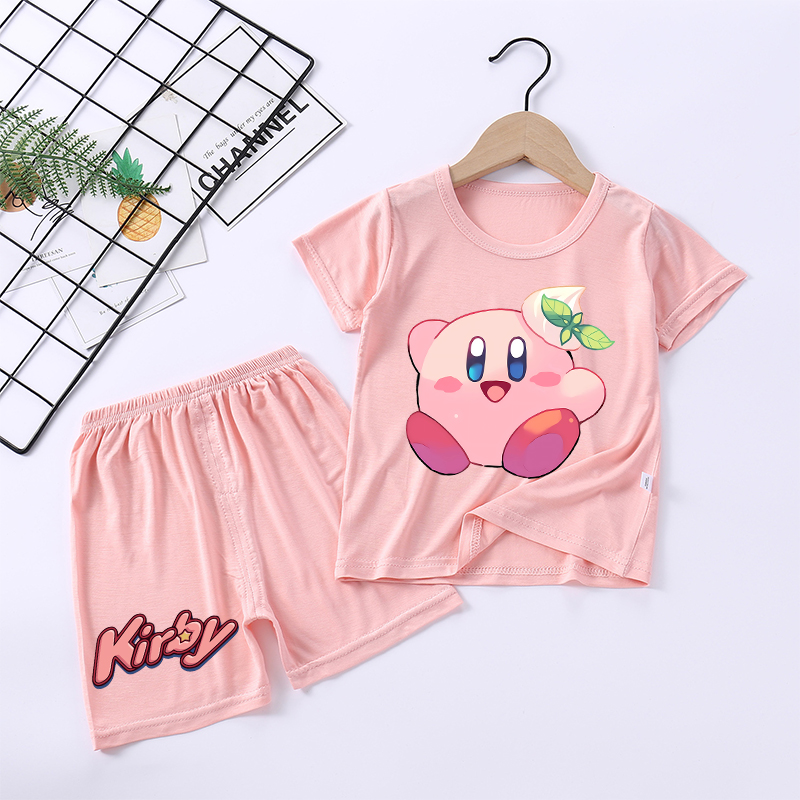 새로운 키르비 소녀 잠옷 카와이 만화 잠옷 세트 어린이 - Summer Clothing For Babies 리뷰 및 가격
