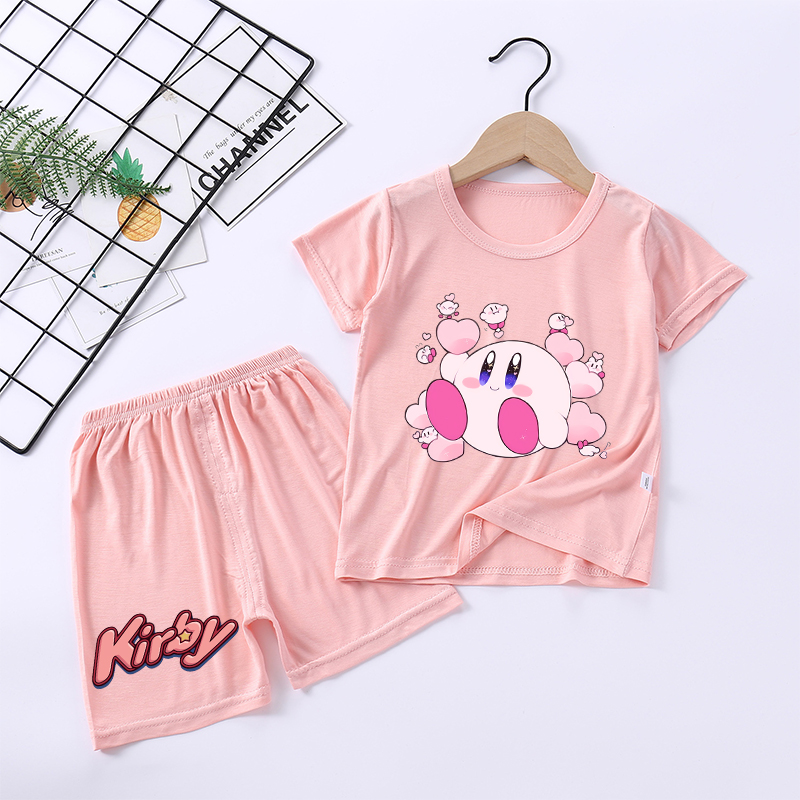 새로운 키르비 소녀 잠옷 카와이 만화 잠옷 세트 어린이 - Summer Clothing For Babies 리뷰 및 가격