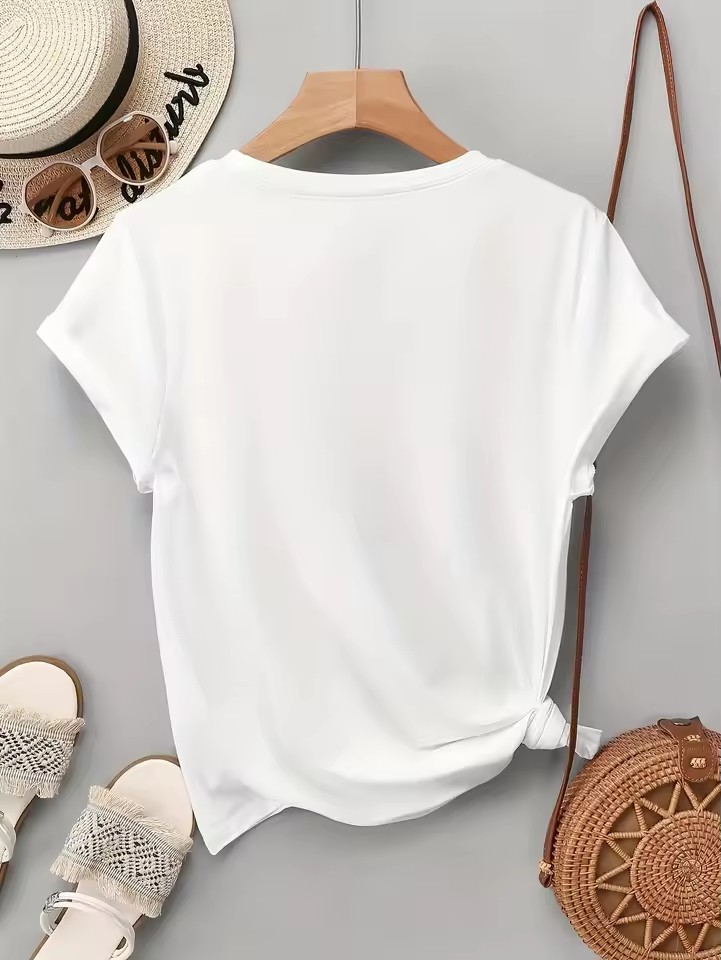패션 그래픽 티셔츠 파리 프린트 여성 티셔츠 여름 봄  - Summer Clothing In Paris 리뷰 및 가격