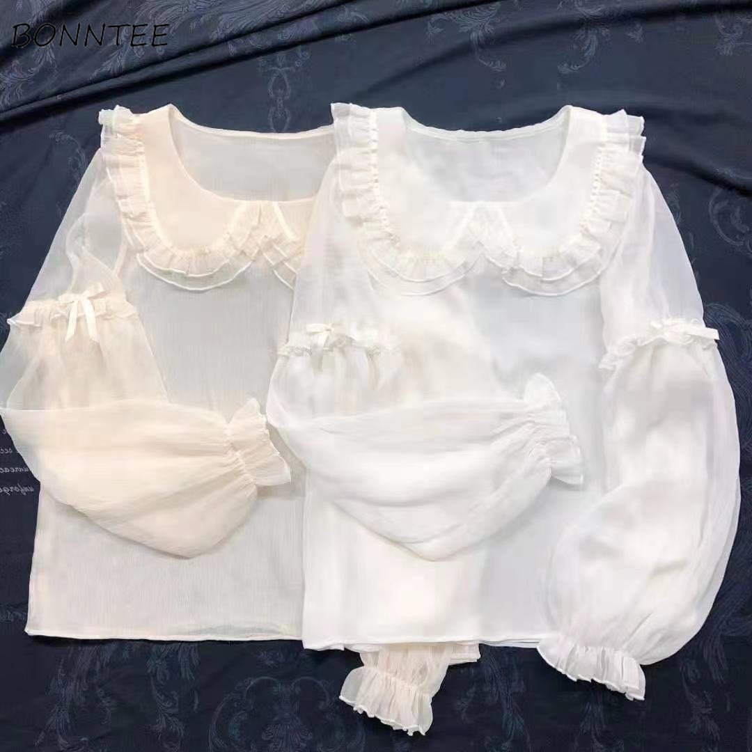 여성용 루즈핏 크롭 블라우스, 올매치 피터팬 칼라 블라 - Crop Blouse Linen 리뷰 및 가격
