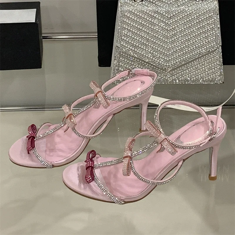 Aneikeh 여름 섹시한 나비 매듭 하이힐 검투사 샌 - Summer Clothing Sale Women 리뷰 및 가격