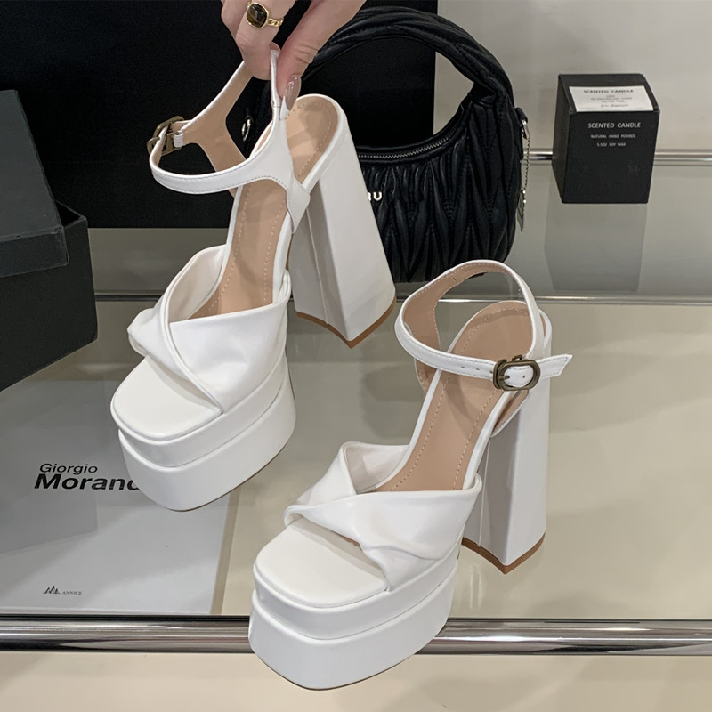 스타 스타일 패션 더블 플랫폼 웨지 여성 검투사 샌들  - Summer Clothing Sale Women 리뷰 및 가격