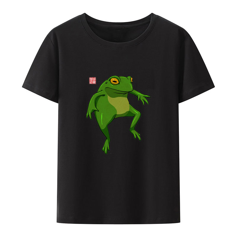 Funny Relajao Frog Meme 에센셜 프린 - Summer Clothing Essentials Women 리뷰 및 가격