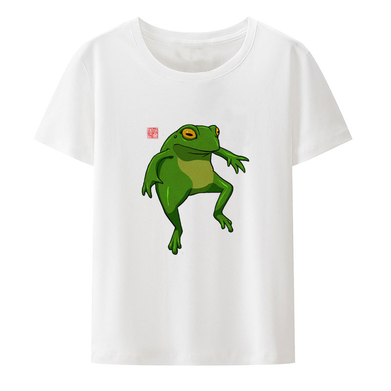 Funny Relajao Frog Meme 에센셜 프린 - Summer Clothing Essentials Women 리뷰 및 가격