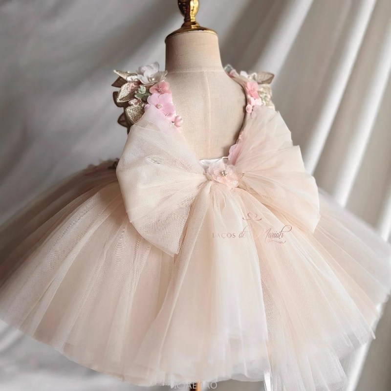 웨딩 드레스 여름 어린이 소녀 첫 번째 생일 꽃 공주  - Summer Clothing For Babies 리뷰 및 가격