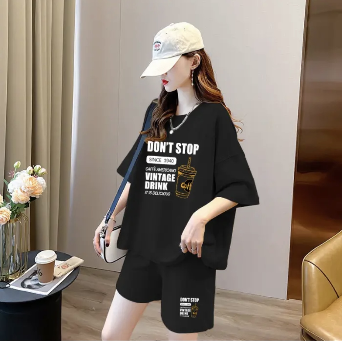 패션 여성 여름 반바지 세트, 스포츠웨어, 오버사이즈  - Summer Clothing Usa 리뷰 및 가격