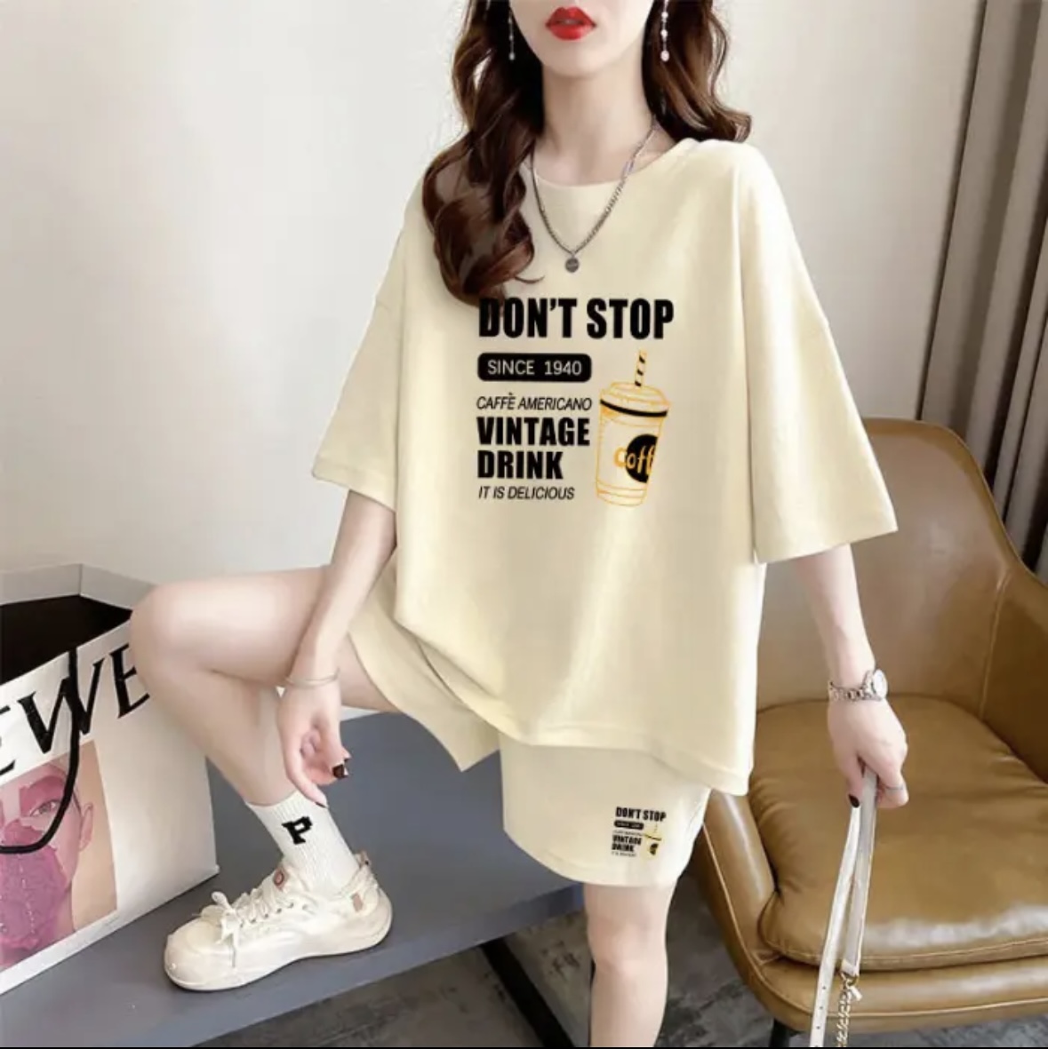 패션 여성 여름 반바지 세트, 스포츠웨어, 오버사이즈  - Summer Clothing Usa 리뷰 및 가격